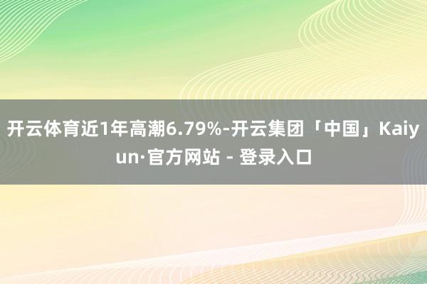 开云体育近1年高潮6.79%-开云集团「中国」Kaiyun·官方网站 - 登录入口