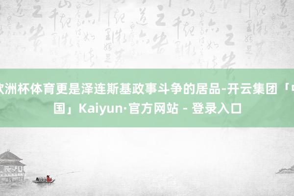 欧洲杯体育更是泽连斯基政事斗争的居品-开云集团「中国」Kaiyun·官方网站 - 登录入口