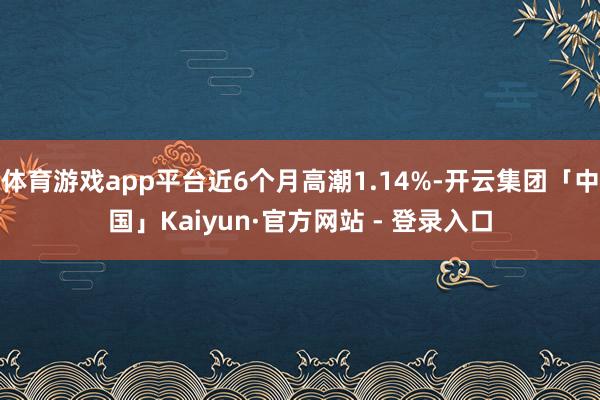 体育游戏app平台近6个月高潮1.14%-开云集团「中国」Kaiyun·官方网站 - 登录入口